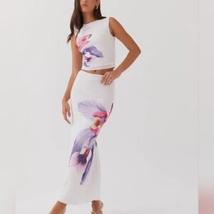 Peppermayo Waiting For Dawn Mesh Maxi Skirt size 6